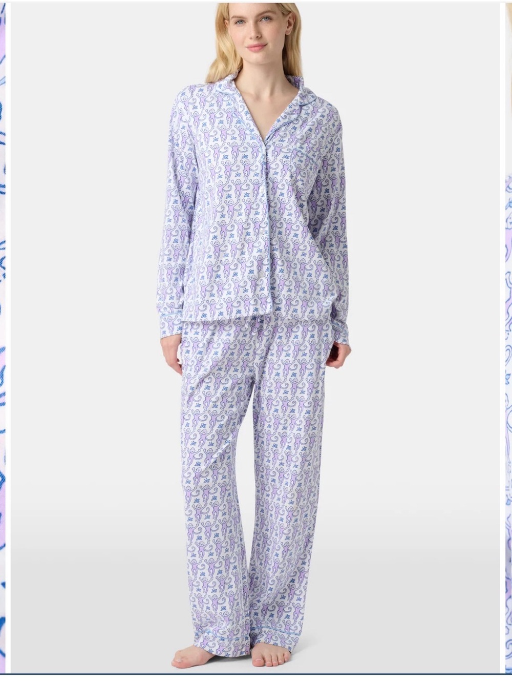 Roller Rabbit Lavender Paisley Cotton Pajama Set